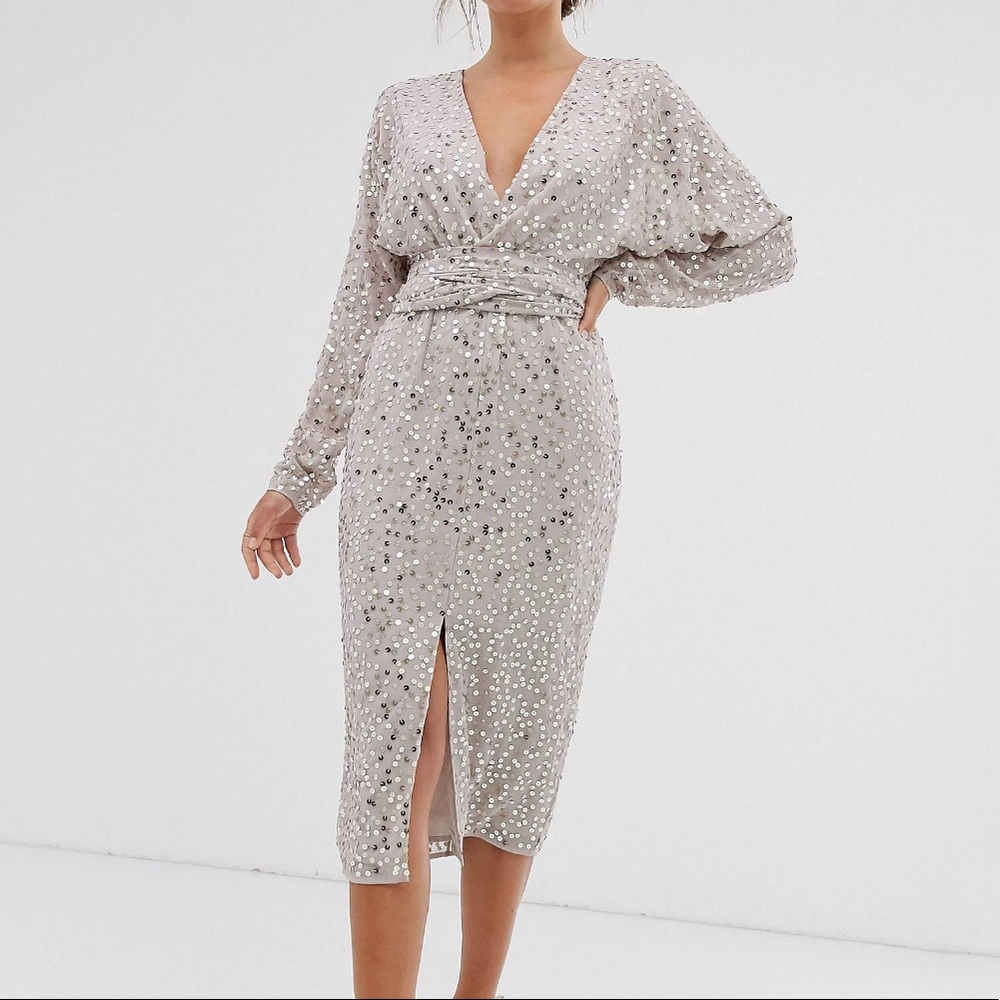 asos design midi dress